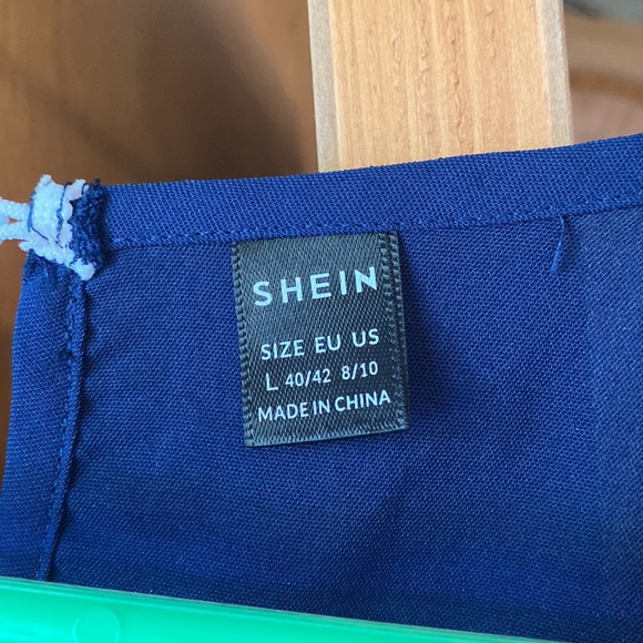 Shein long sleeve blue ruffle top - Picture 3 of 3